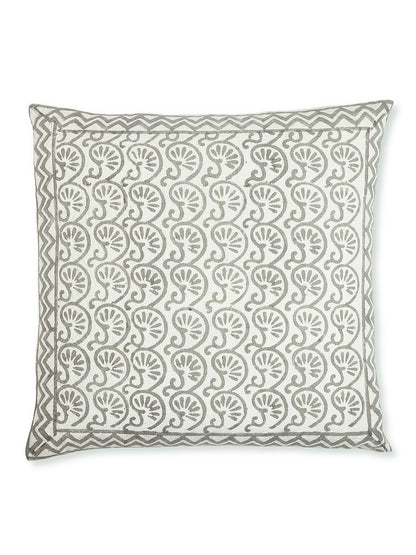Cocoa Motif Cushion Cover - Block Printed
