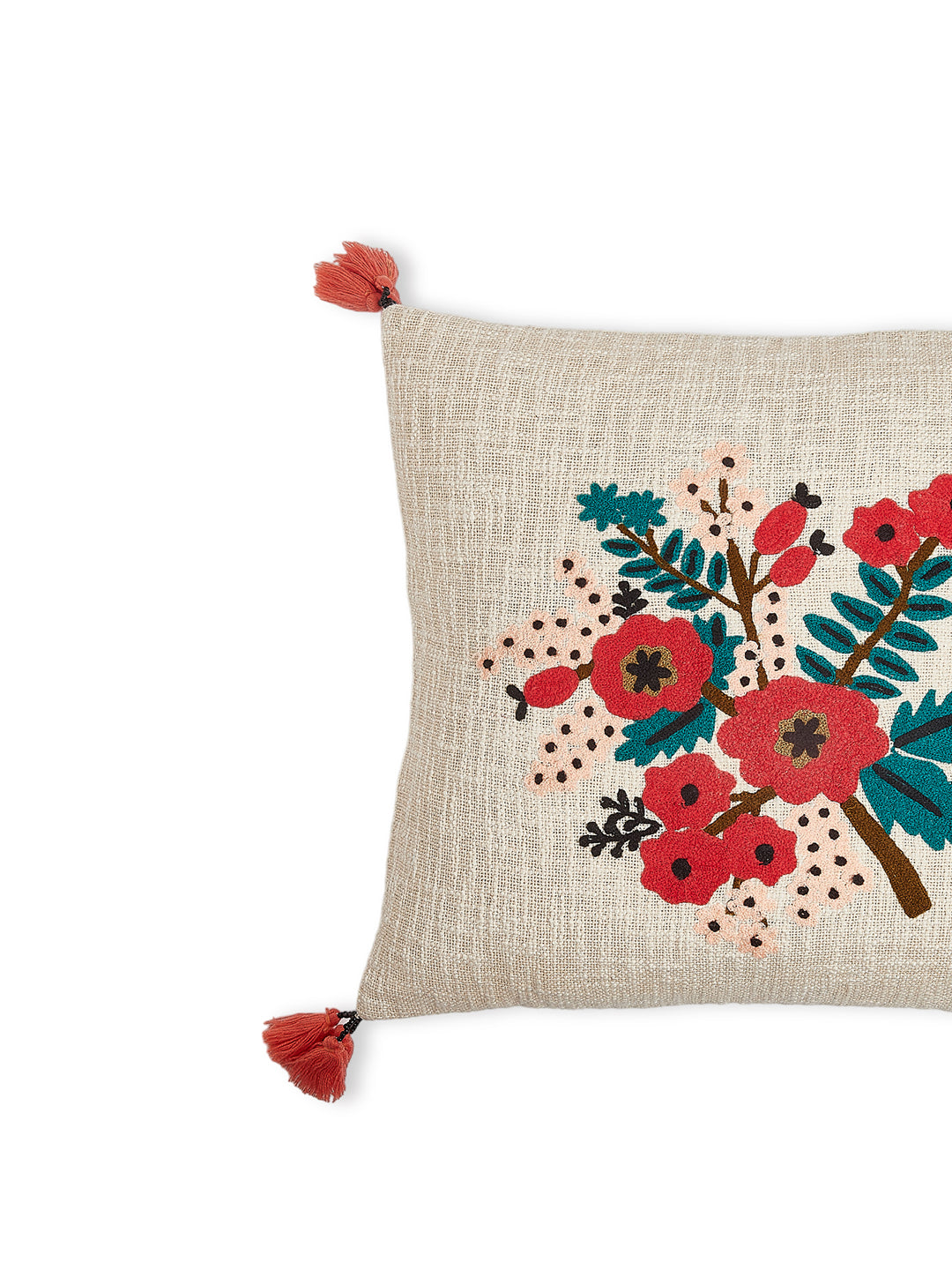 Spring Cushion Cover- Hand Embroidered