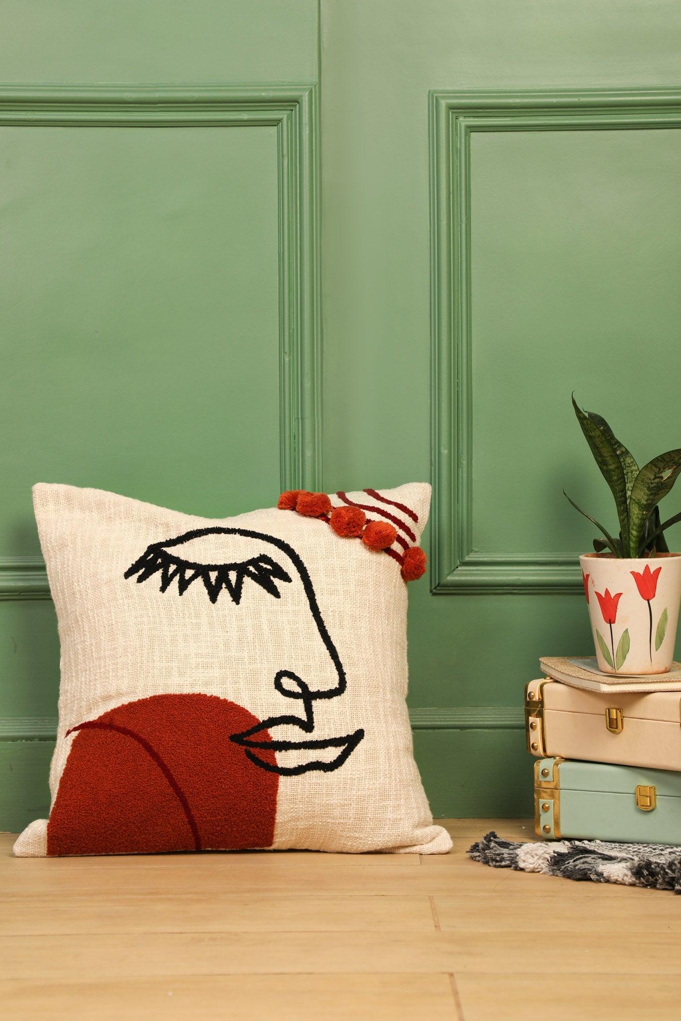 Bliss Sleep Cushion Cover - Hand Embroidered - Ayuda Homes