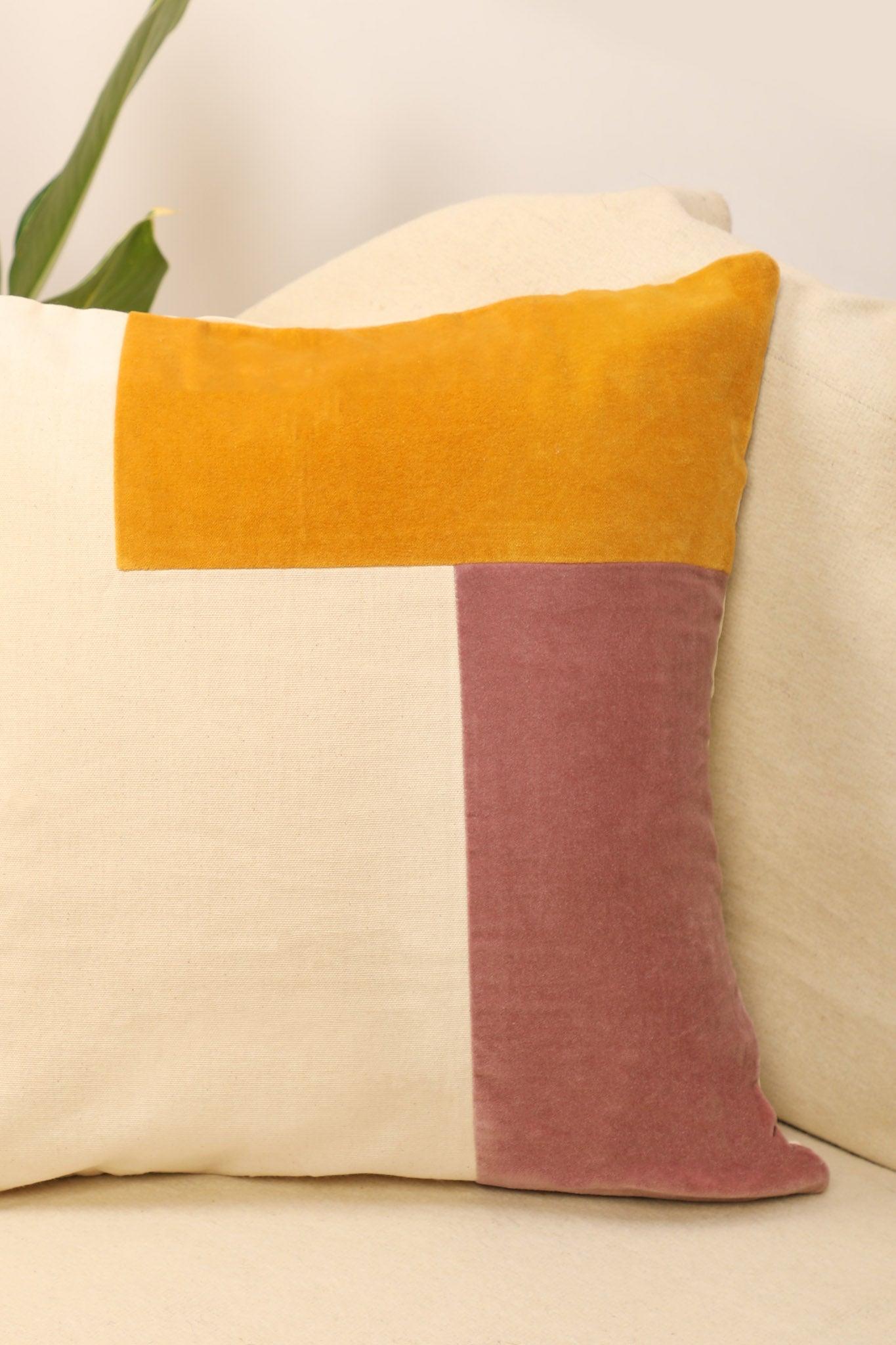 Daylight Cushion Cover - Velvet patchwork - House of Ayuda