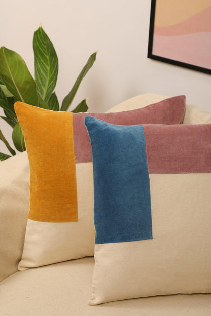 Daylight Cushion Cover - Velvet patchwork - House of Ayuda