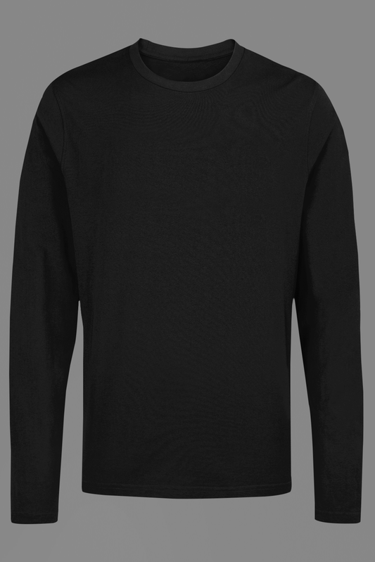 Men's Full Sleeve: Black T-Shirt