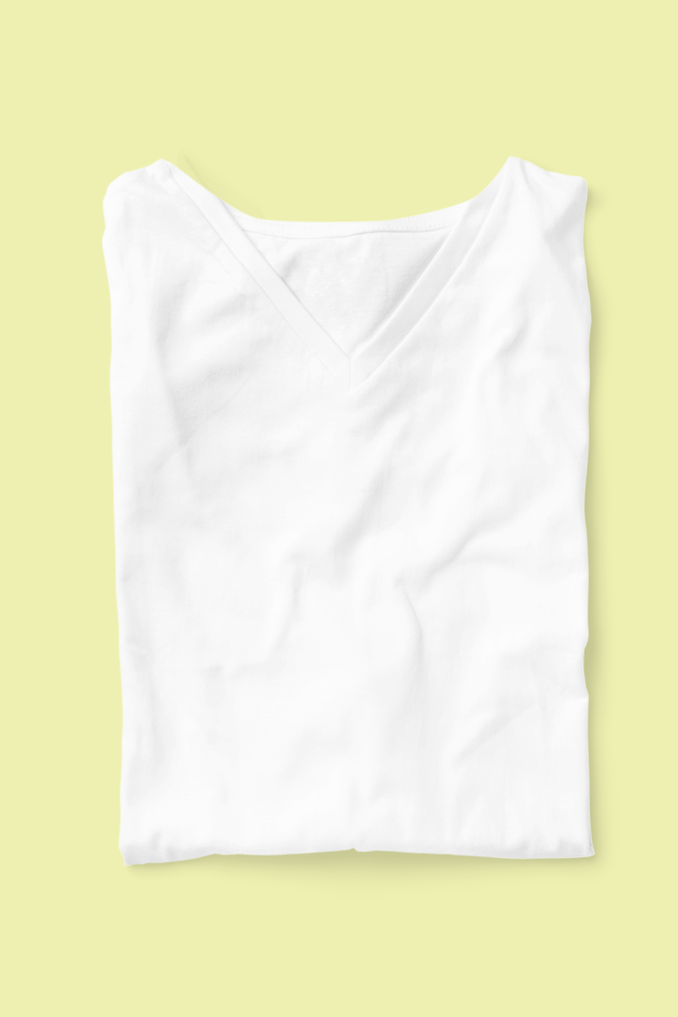 Men's V-Neck: White T-Shirt