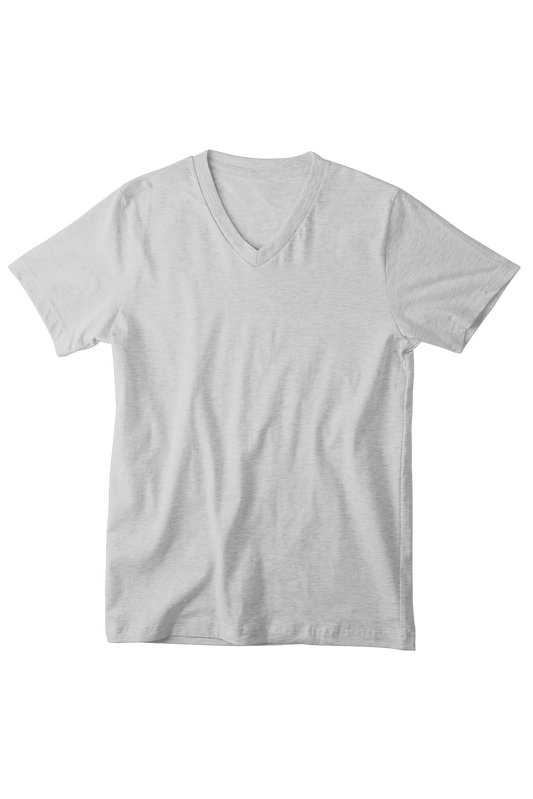 Men's V-Neck: Grey T-Shirt