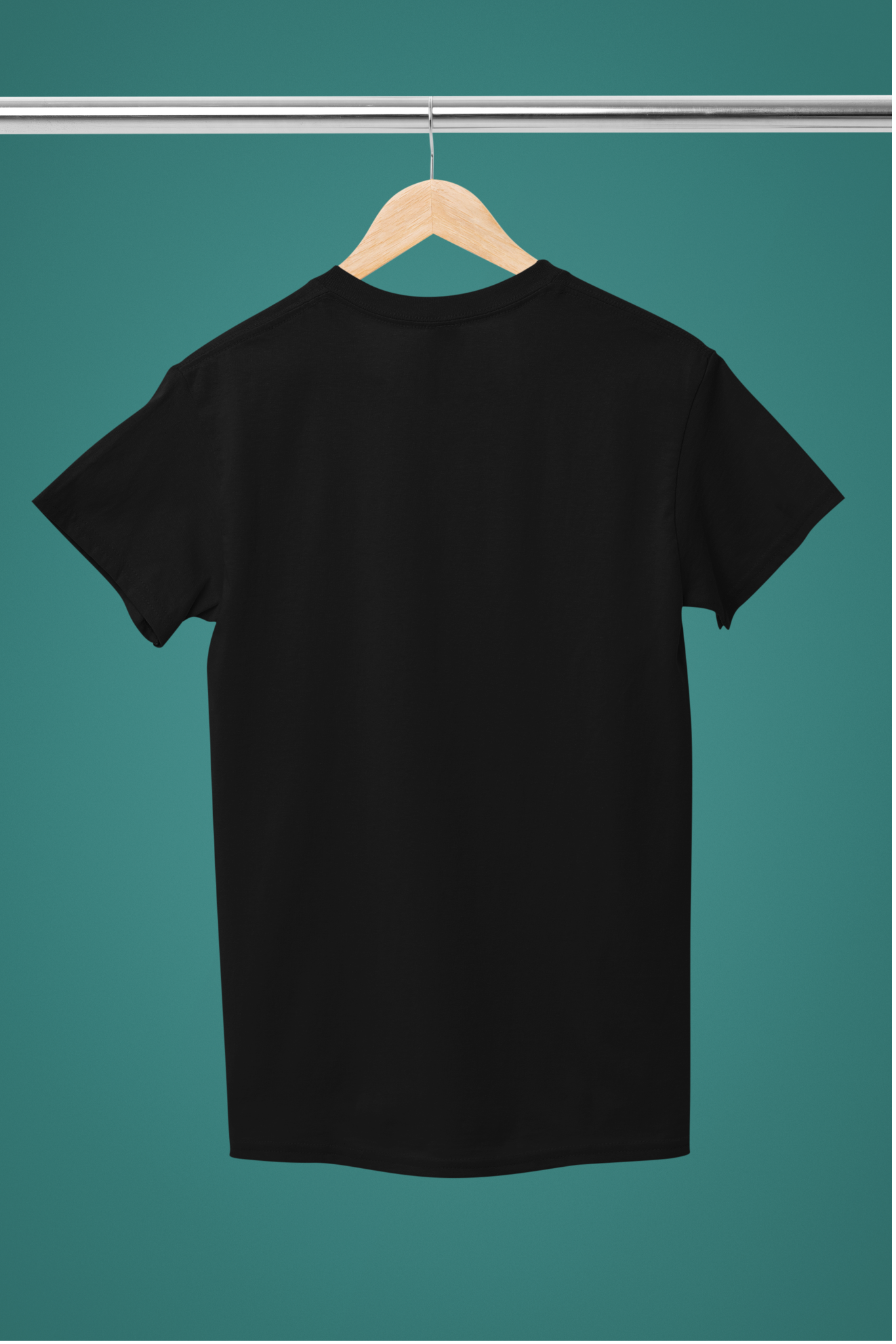 Unisex Round Neck: Black T-Shirt