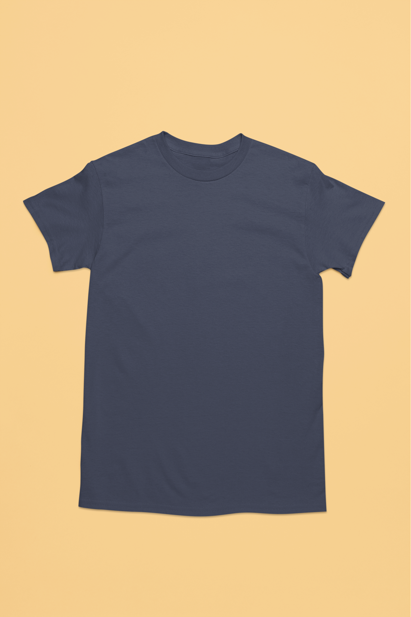 Unisex Round Neck: Indigo T-Shirt
