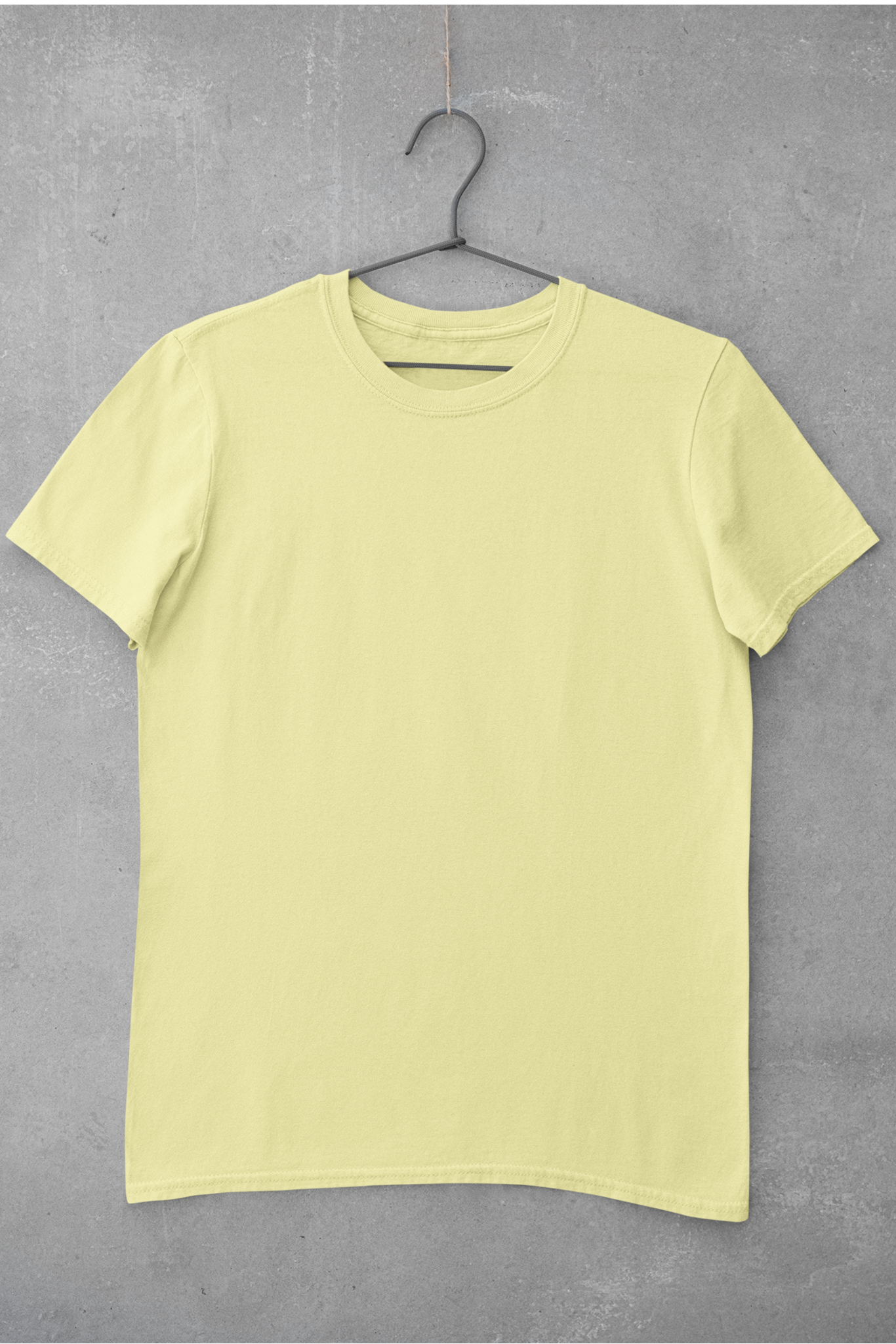 Unisex Round Neck: Yellow T-Shirt