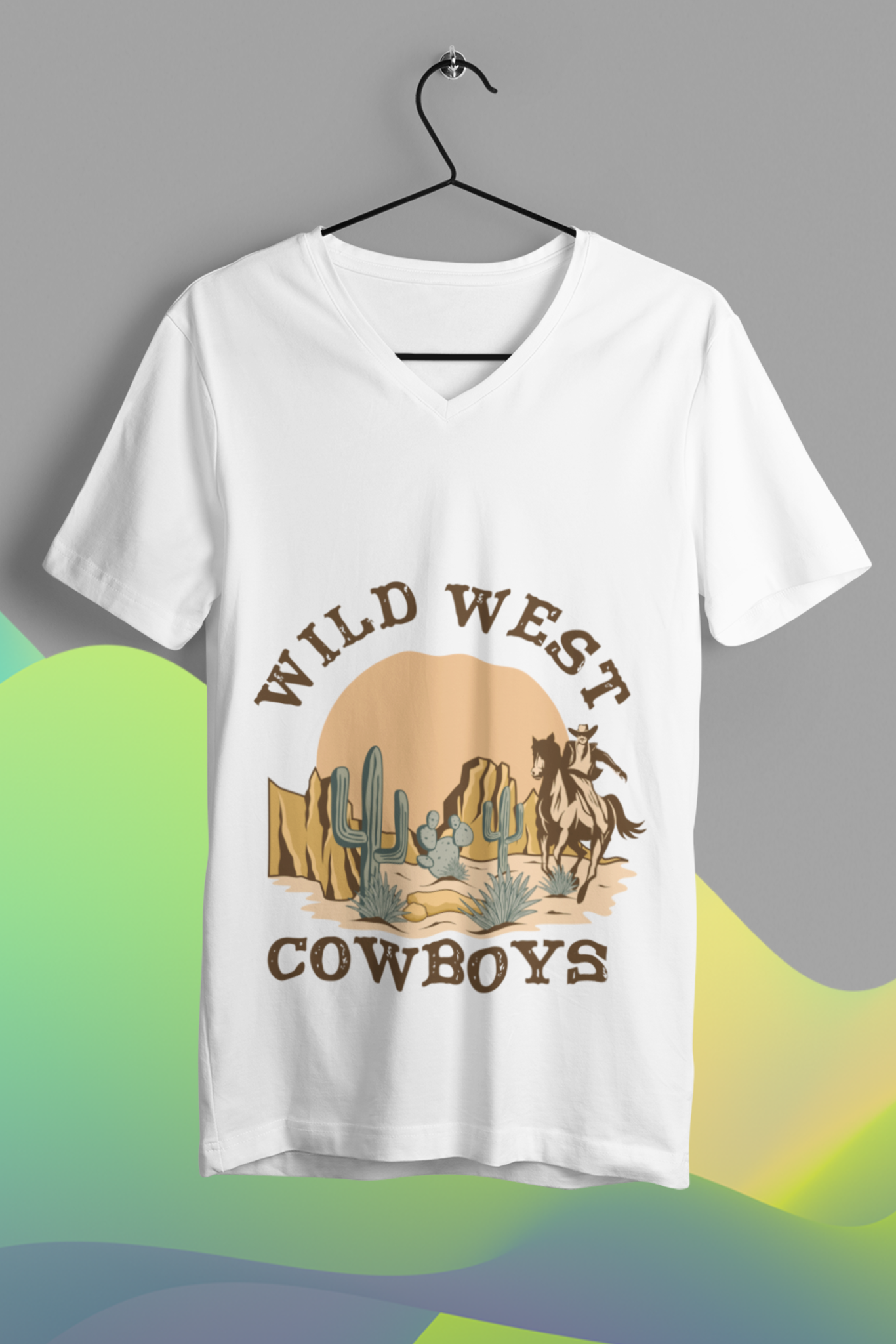 Men's V-Neck: Cowboys T-Shirt