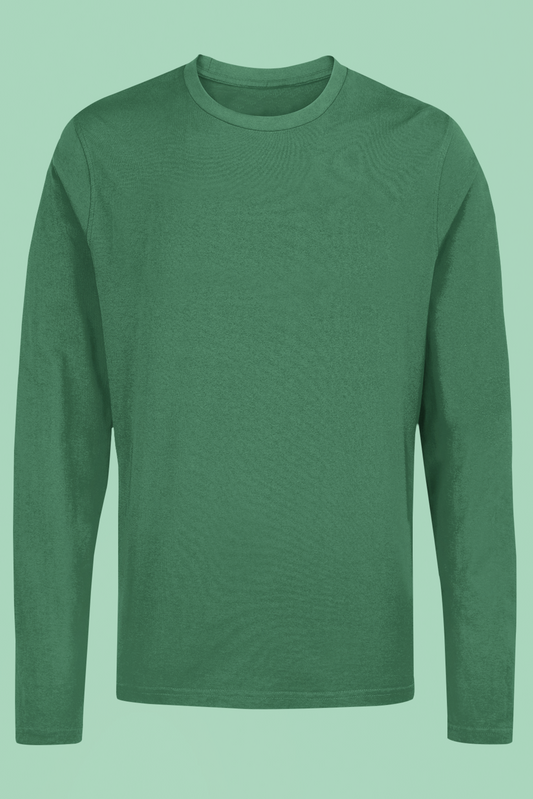 Men's Full Sleeve: Green T-Shirt