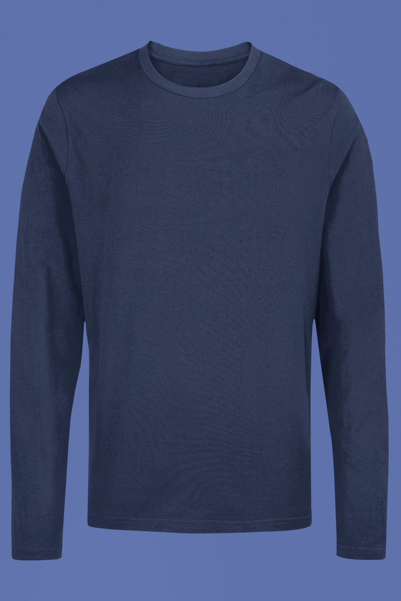 Men's Full Sleeve: Navy Blue T-Shirt