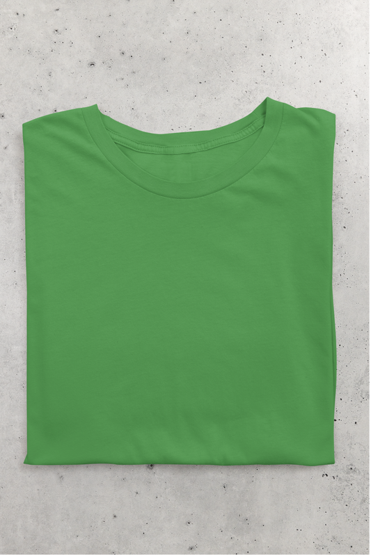 Unisex Round Neck: Green T-Shirt