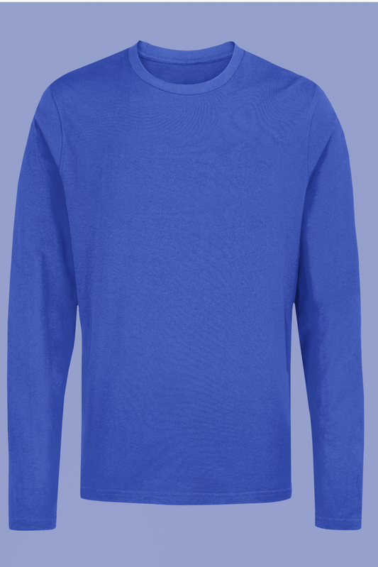 Men's Full Sleeve: Royal Blue T-Shirt