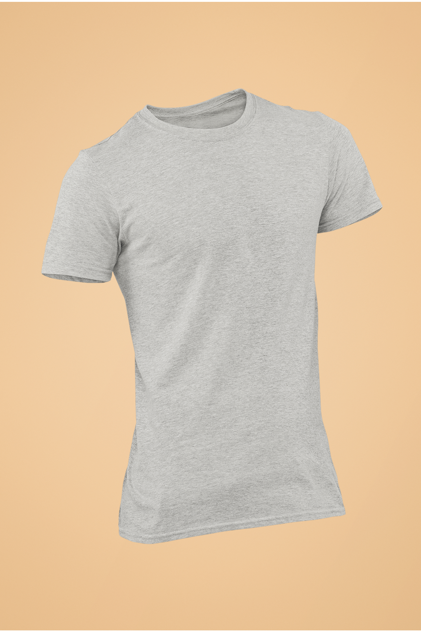 Unisex Round Neck: Grey T-Shirt