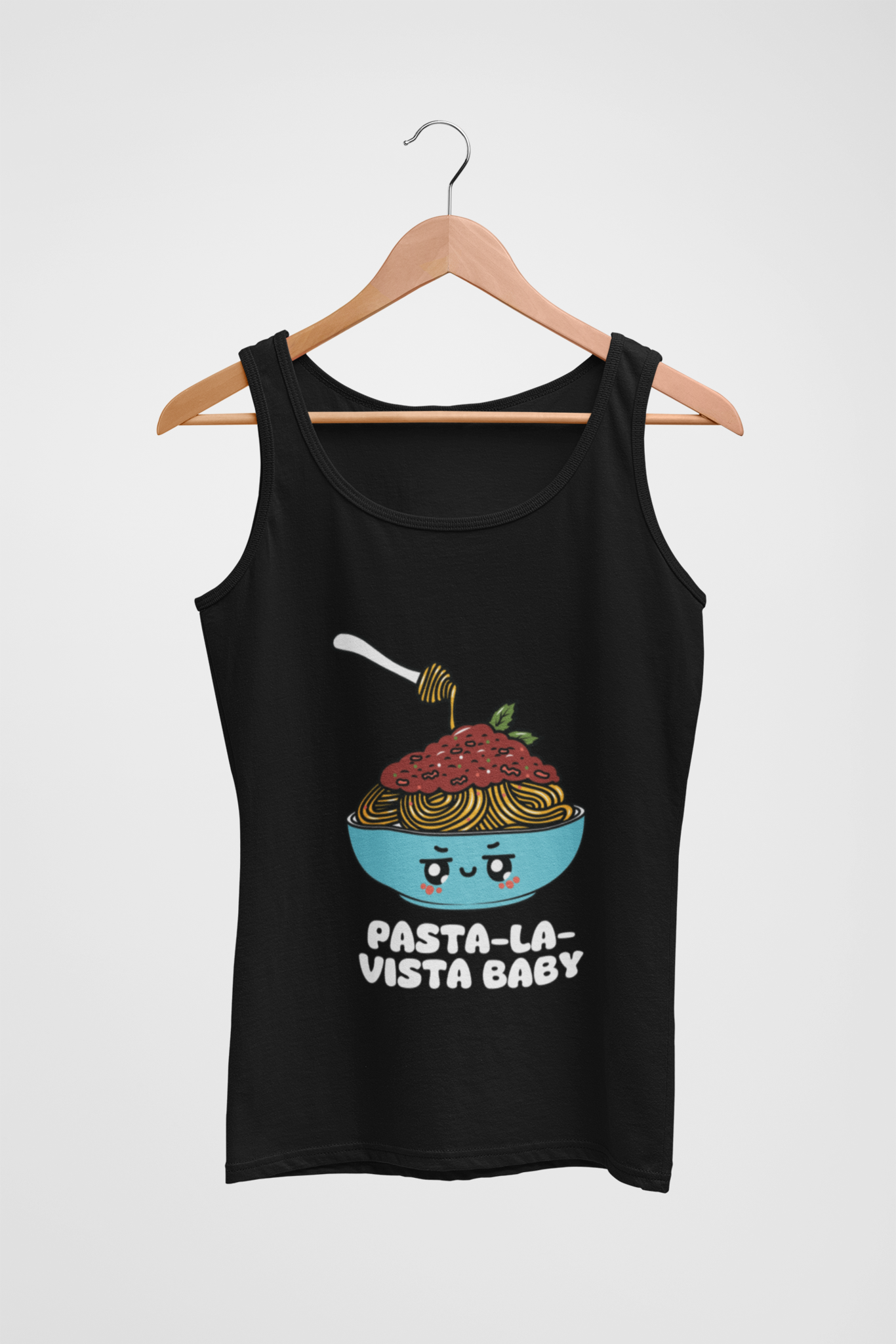 Women's Tank Top: Pasta-La-Vista