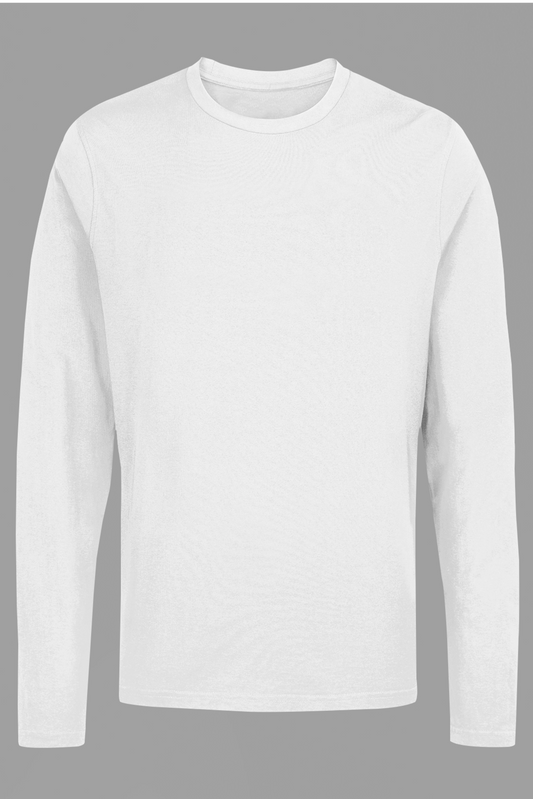 Men's Full Sleeve: White T-Shirt