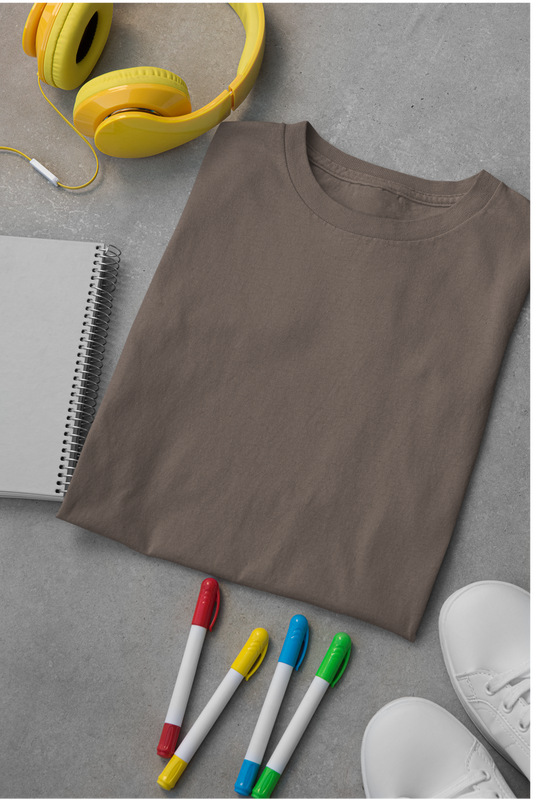 Unisex Round Neck: Olive T-Shirt