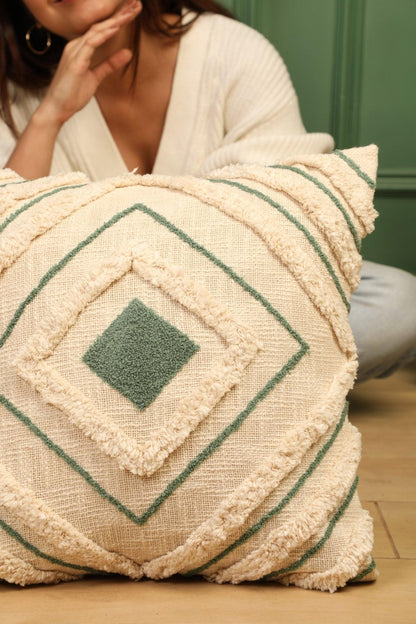 Hemlock Cushion Cover - Hand Embroidered - Ayuda Homes